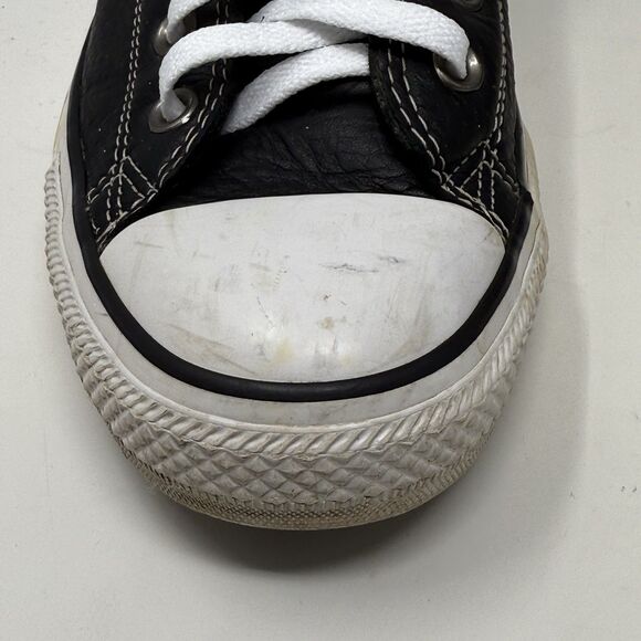 Converse All Star Hiker Shoes Mens 9.5 Black Gray Leather Suede Mid Top Sneaker - Picture 8 of 16